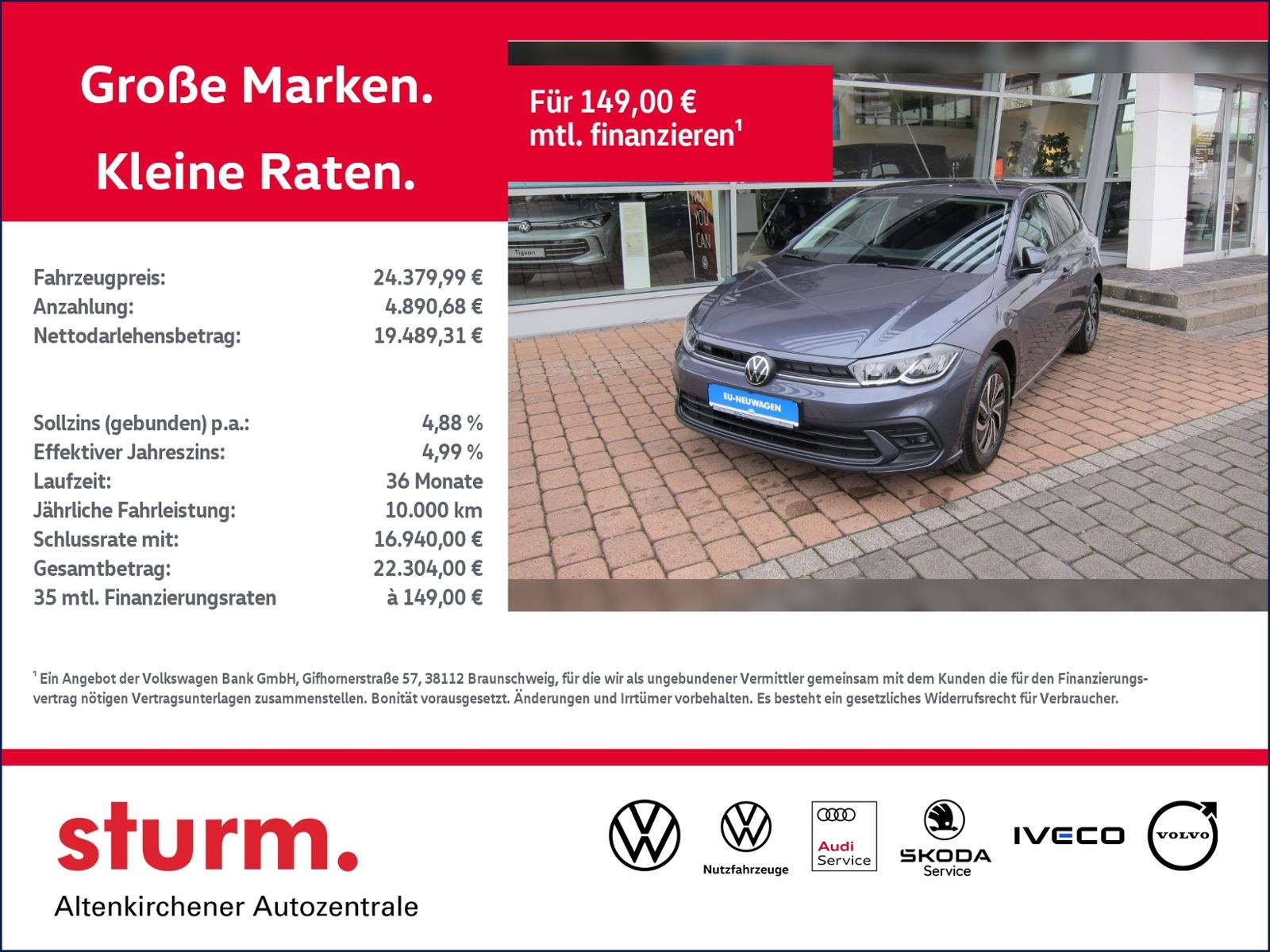 Volkswagen Polo VI Life 1.0 TSI *LED,Alu,SHZ*