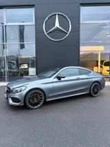 Mercedes-Benz C 200 AMG Line Night Paket inkl. Garantie + FOX  - mit Benzin-Antrieb: Coupe, Grau, Dachreling