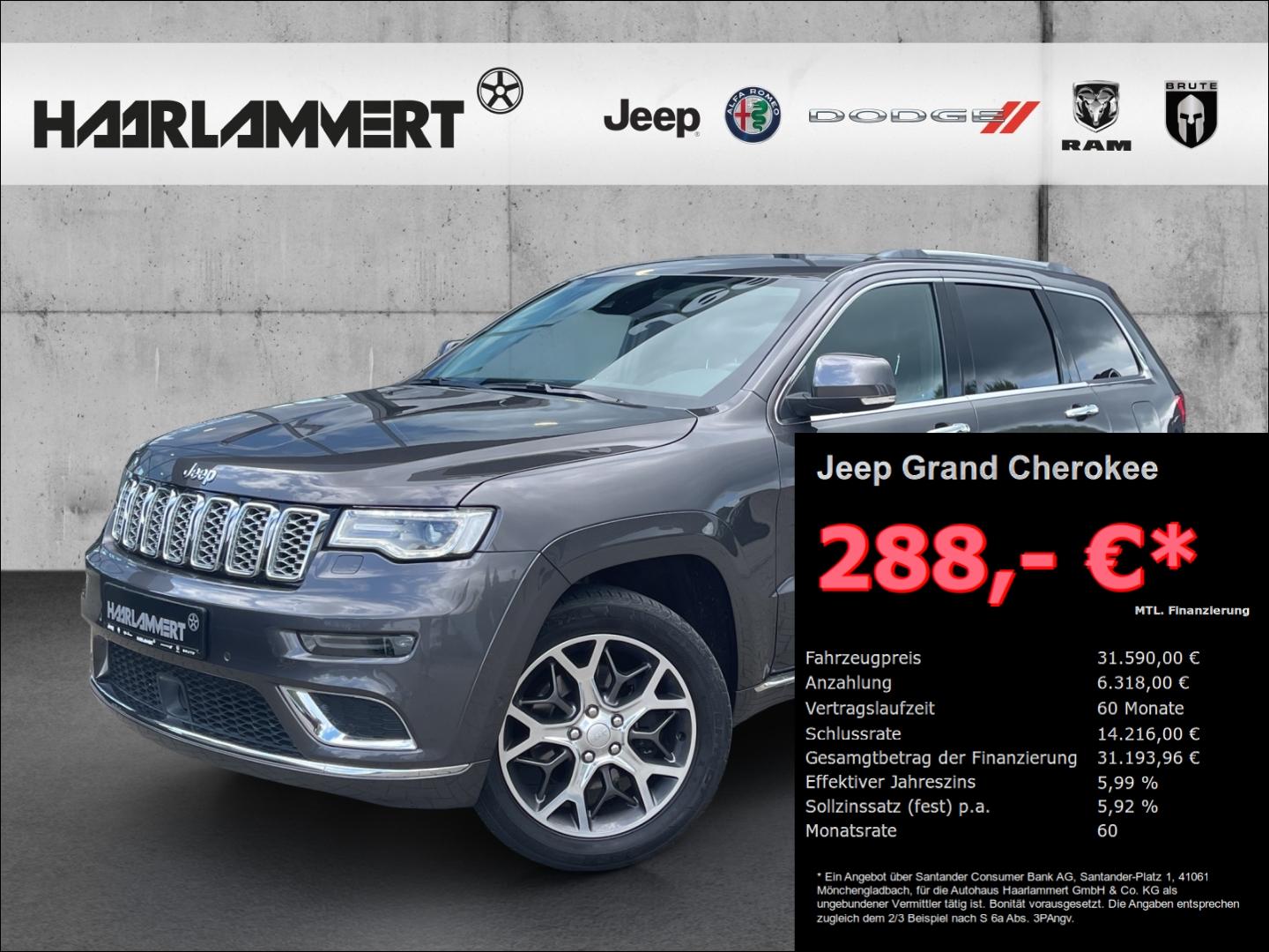 Jeep Grand Cherokee Summit LUFTFAHRWERK+PANORAMA+AHK+