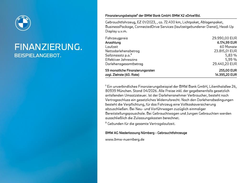 BMW X2 xDrive18d *HUD*Pano*AHK*Sportsitze