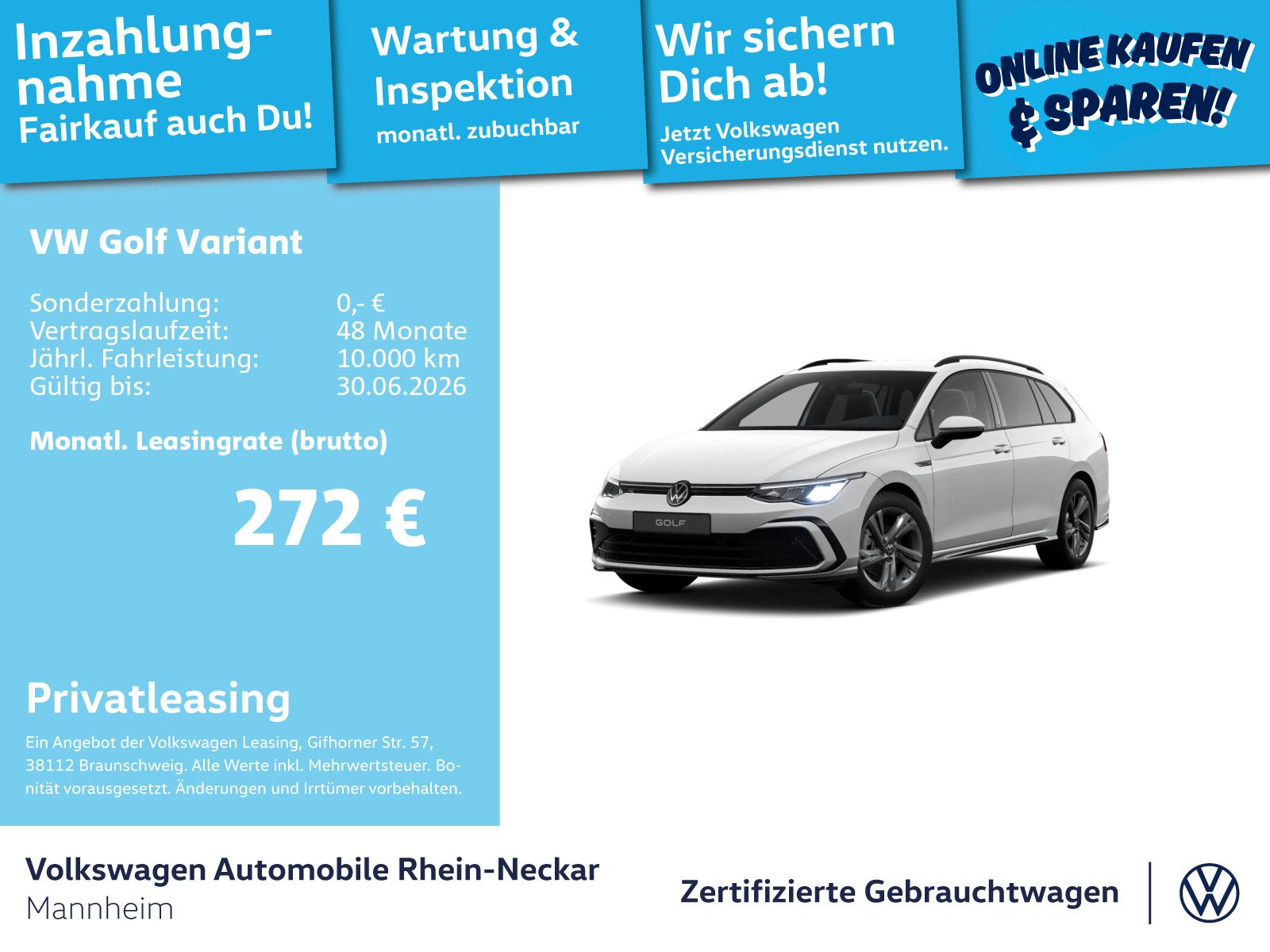 Volkswagen Golf VIII Variant 1.5 TSI R-Line Navi Kamera LED