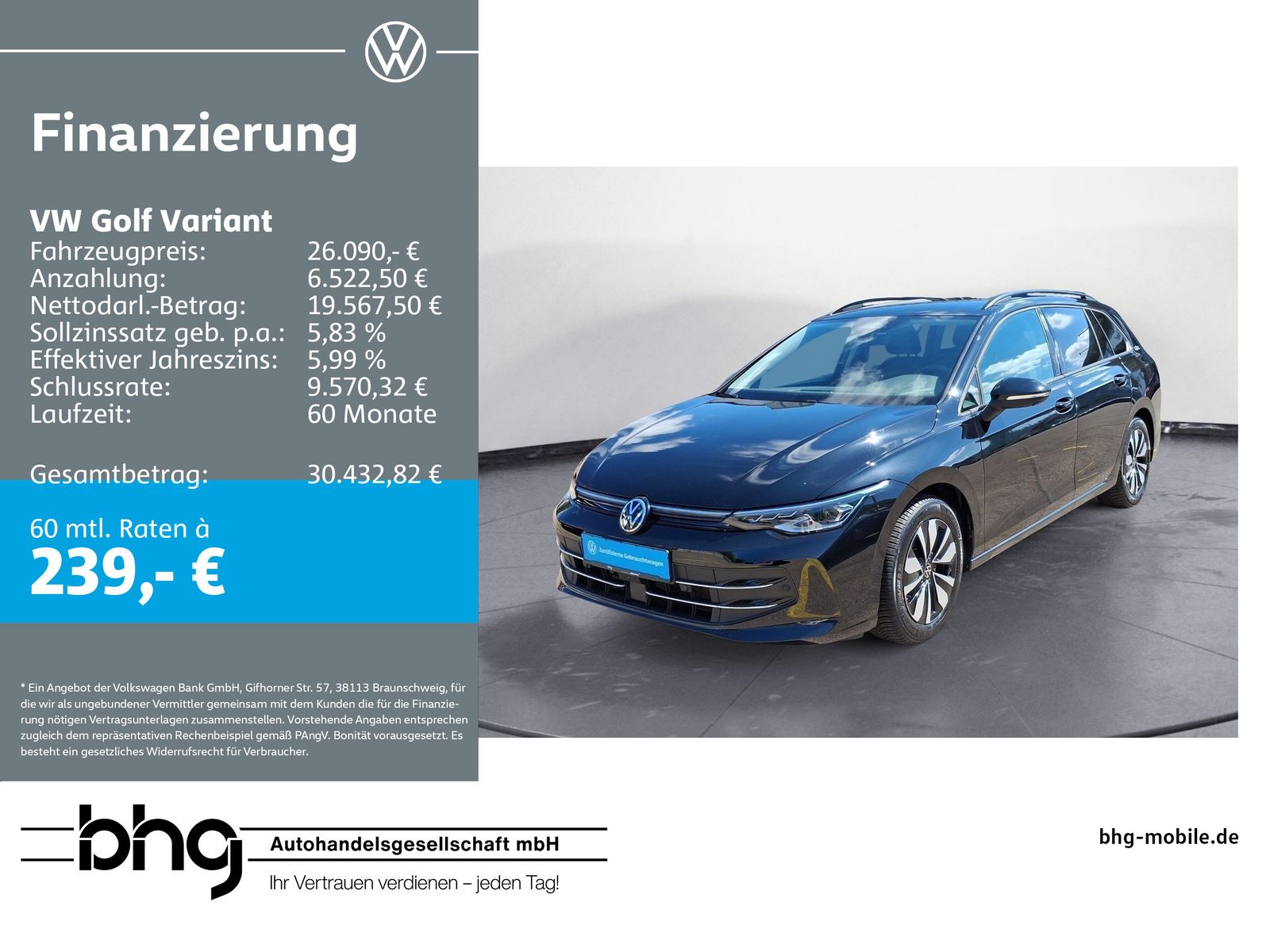 Volkswagen Golf Variant Life 2,0 TDI SCR DSG 360° Kamera* A