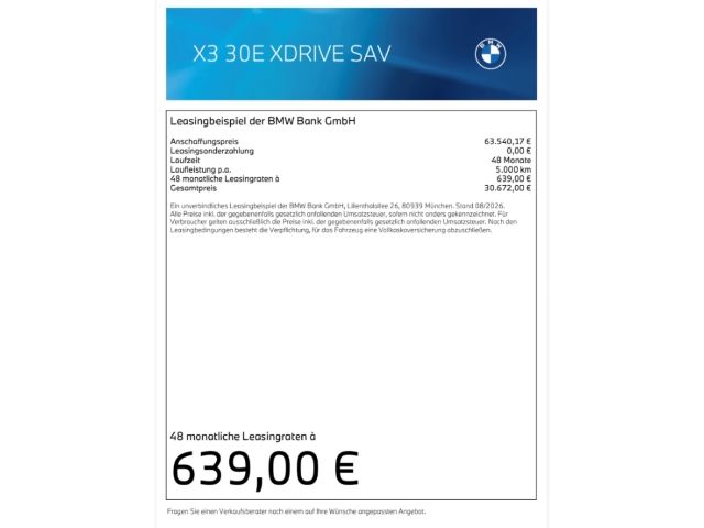 BMW X3 30e xDr. M Sport PRO 21'' Pano Klimasitze H K foto 4