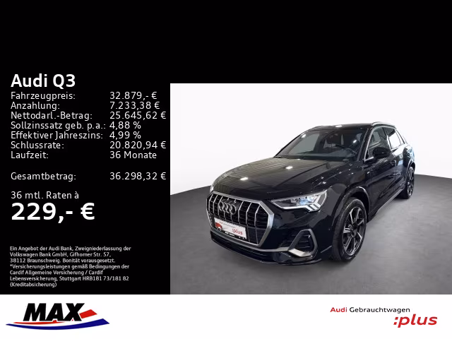 Audi Q3 35 TFSI S LINE LED+MMI NAVI+SONOS+VCP+SHZ+ALU
