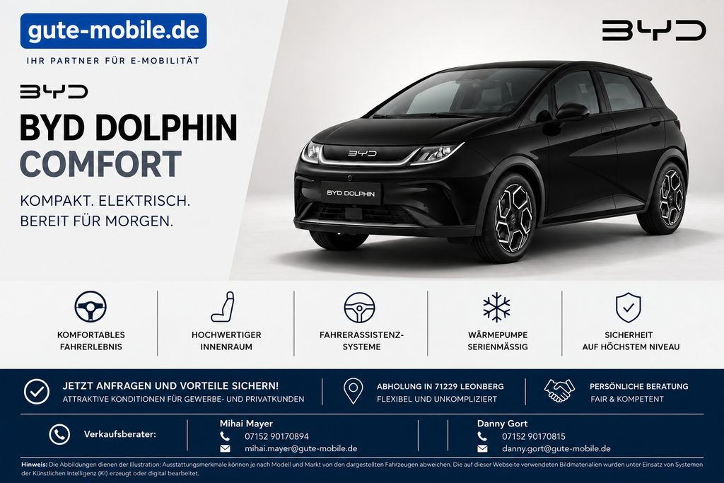 BYD Dolphin Comfort | ab ca. November verfügbar