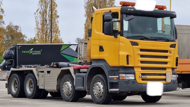 Scania R 420 Abroller /Klima/Retarder/8x4/Blatt/Blatt