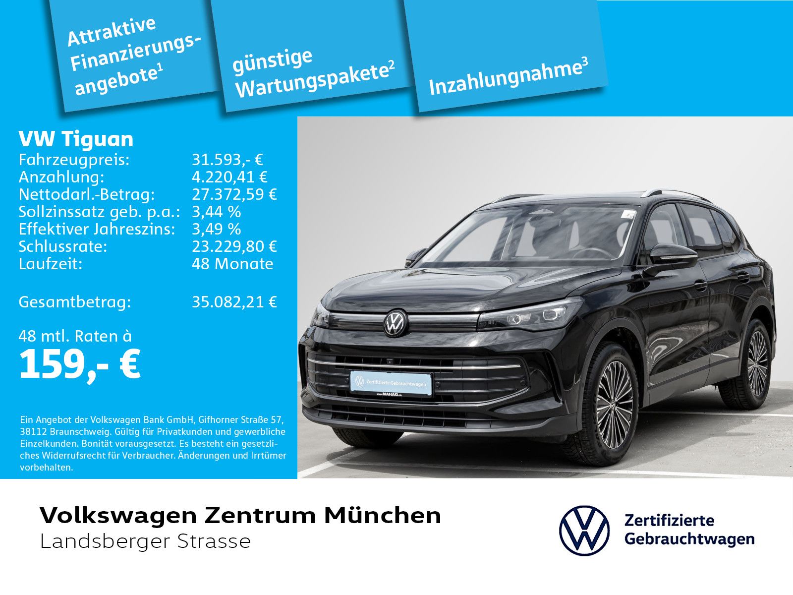 Volkswagen Tiguan Goal 1.5 eTSI AHK ACC LED+ Navi AreaView