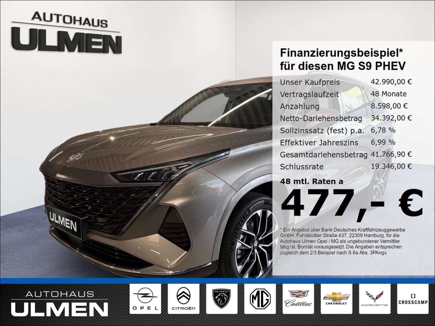 MG S9 PHEV Premium El. Panodach Navi Leder Digitale