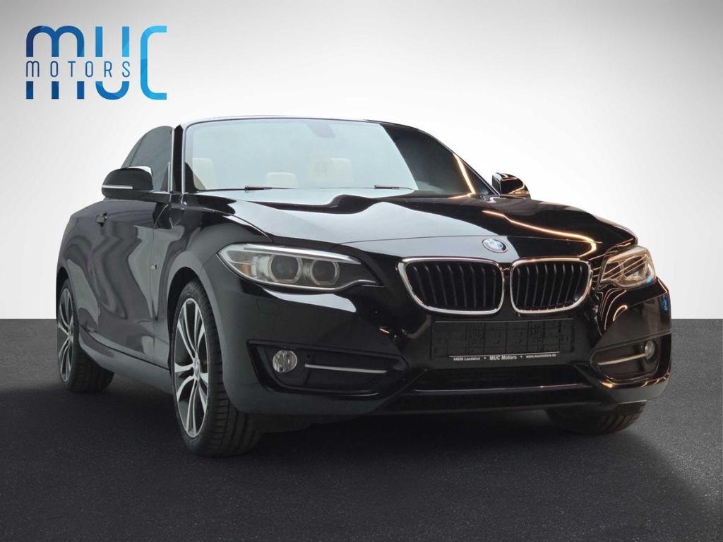 BMW 225 Cabrio 2.0 d Sport Line Schwarz/Beige Xenon