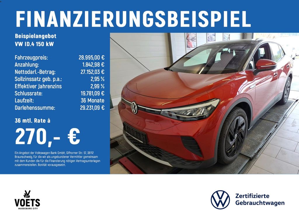 Volkswagen ID.4 150 kW Pro Performance LED+NAVI+ACC+HUD+PDC