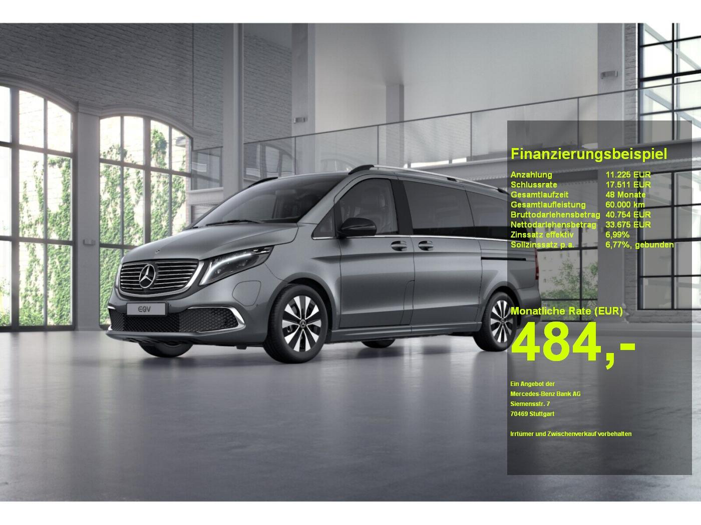 Mercedes-Benz EQV 300 AVANTGARDE Lang 360°+Burmester+Distronic