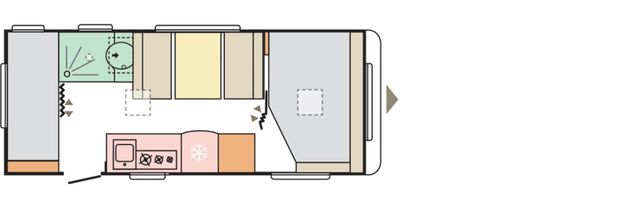 Adria Altea 542 PK  Etagenbett&Festbett,Ergo-Bad