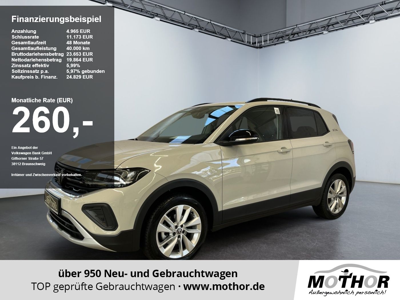 Volkswagen T-Cross Goal 1.0 TSI DSG ACC Klima Rückfahrkamer foto 1