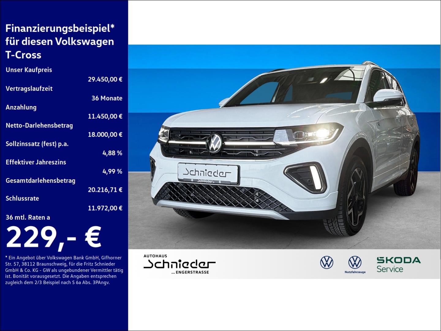 Volkswagen T-Cross 1.5 TSI R-Line Rear View AHK Clima