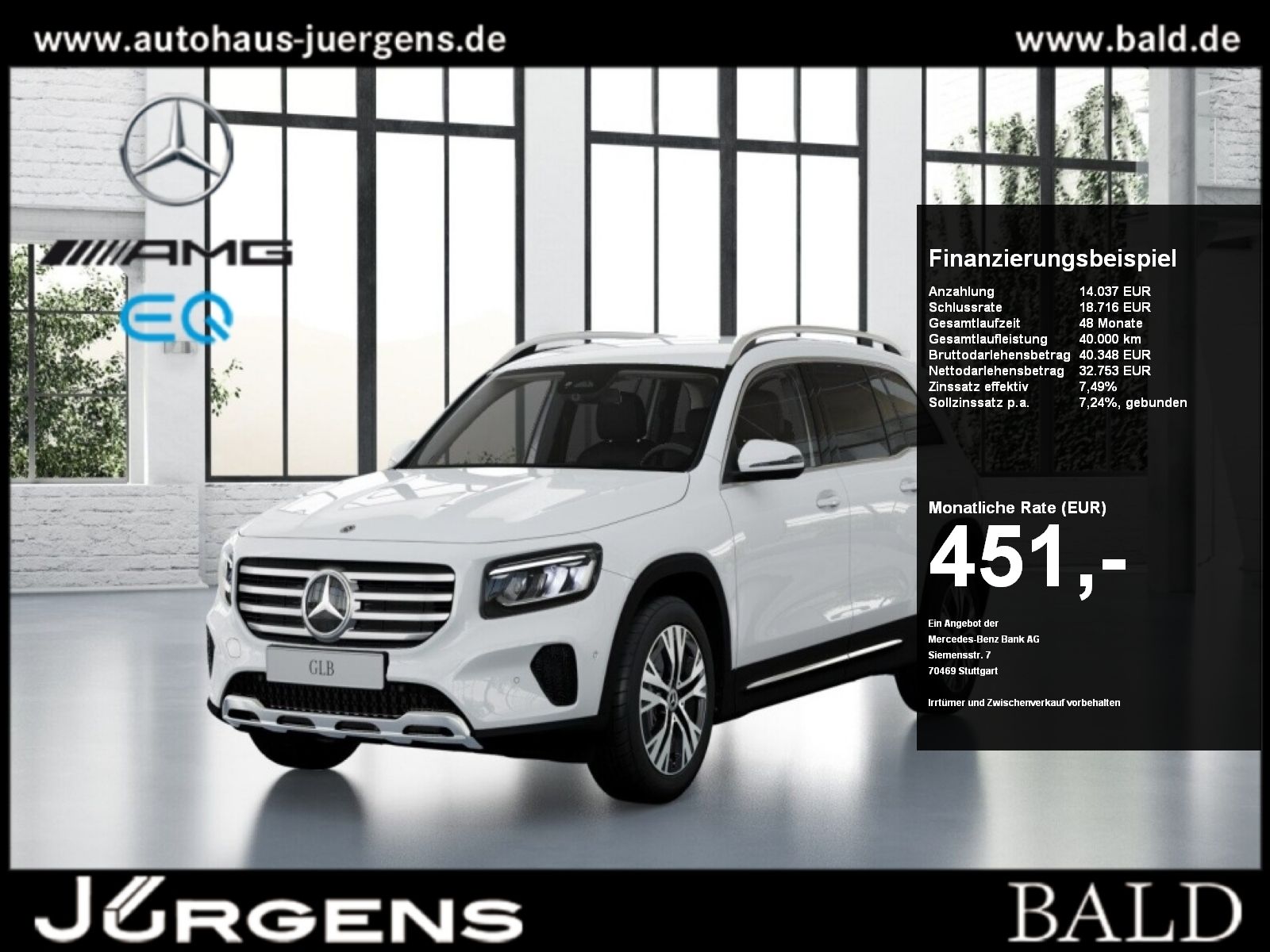 MERCEDES-BENZ GLB 220 4M Progressive/LED/Cam/AHK/Distr/7Sitzer