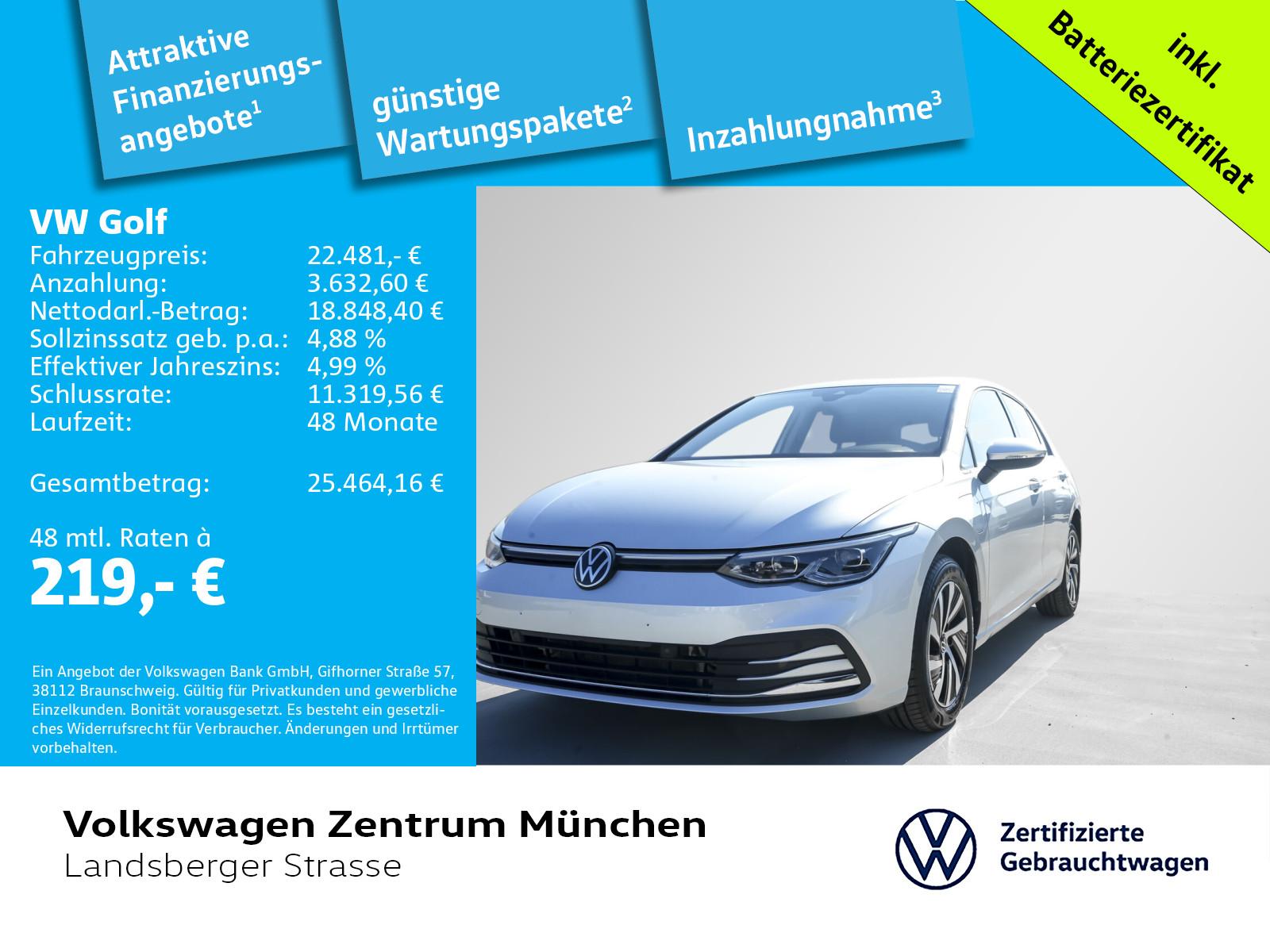 Volkswagen Golf VIII Style 1.4 TSI eHybrid ACC LED+ Navi Re