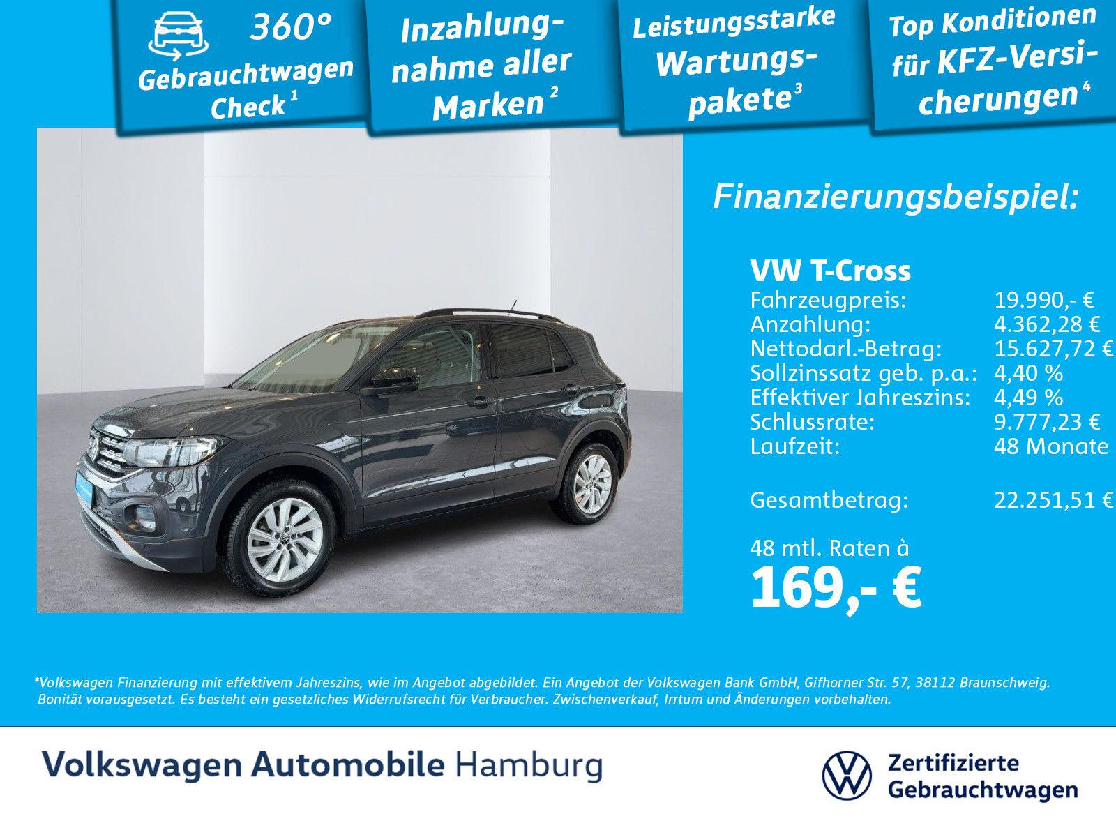 Volkswagen T-Cross 1.0 TSI DSG Life Ganzjahresreifen Rückfa
