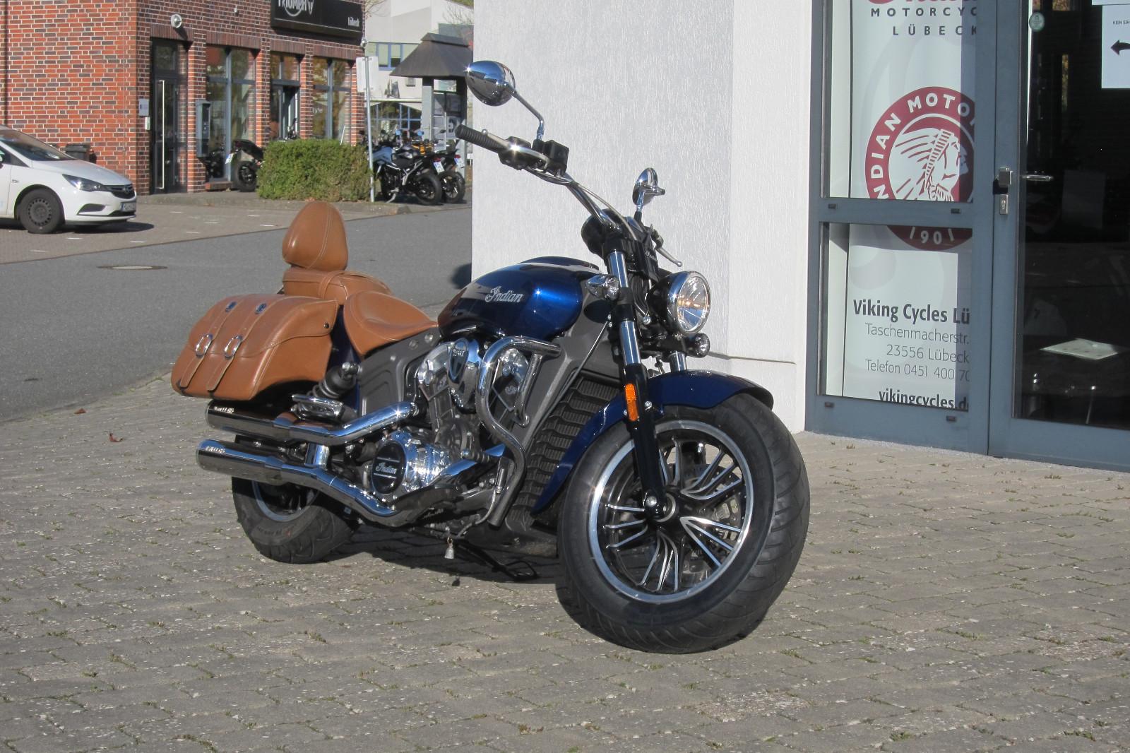 Indian Scout  1200 Taschen, Miller Auspuff
