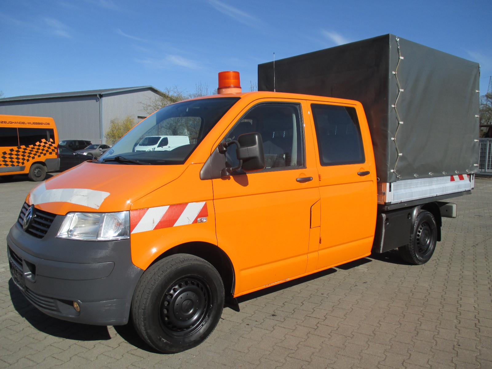 Volkswagen T5 DoKa Pritsche Plane 2,5TDI /HU neu /AHK(2,5t)