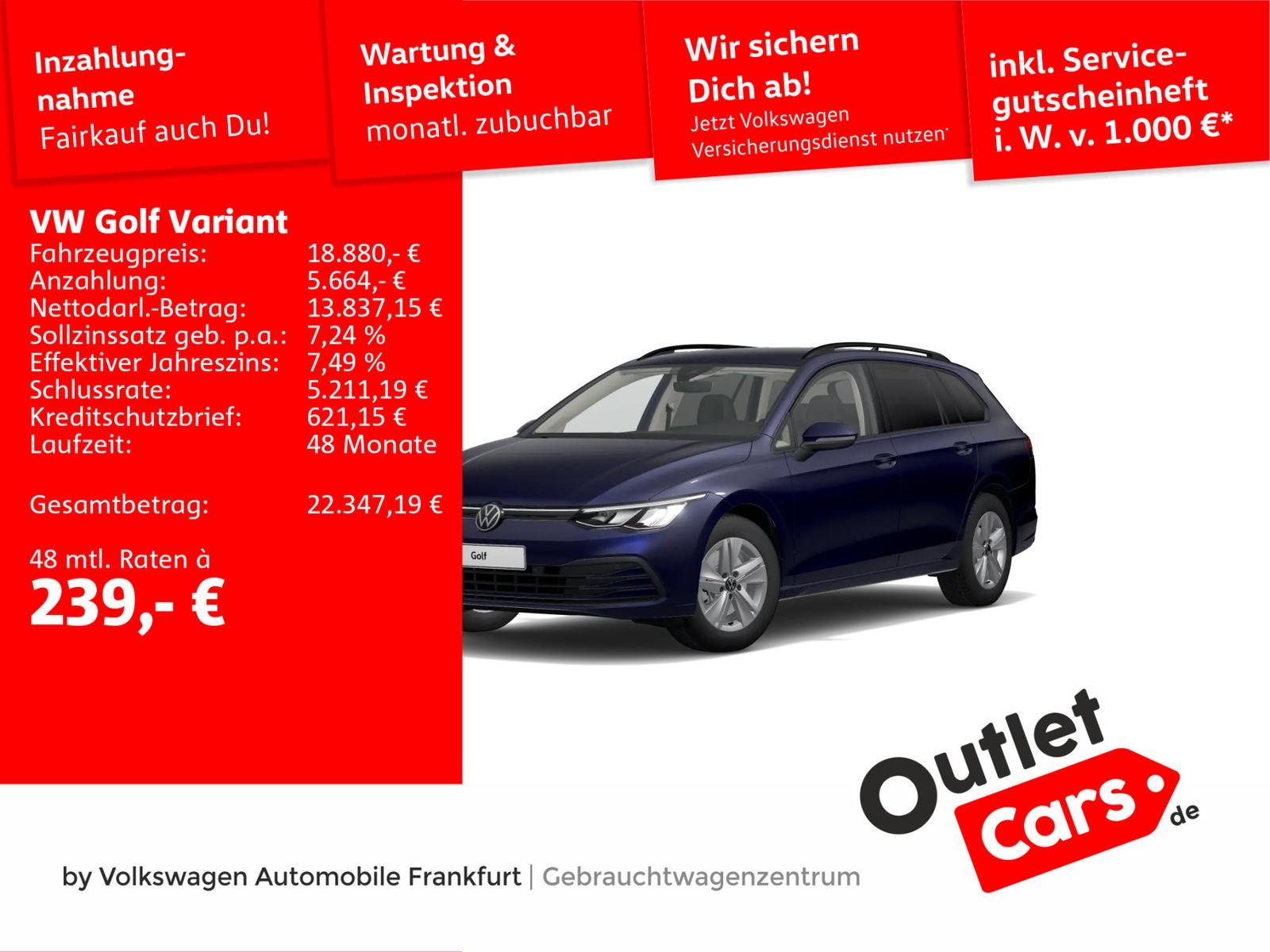 Volkswagen Golf VIII Variant 2.0 TDI DSG Life AHK Navi ACC