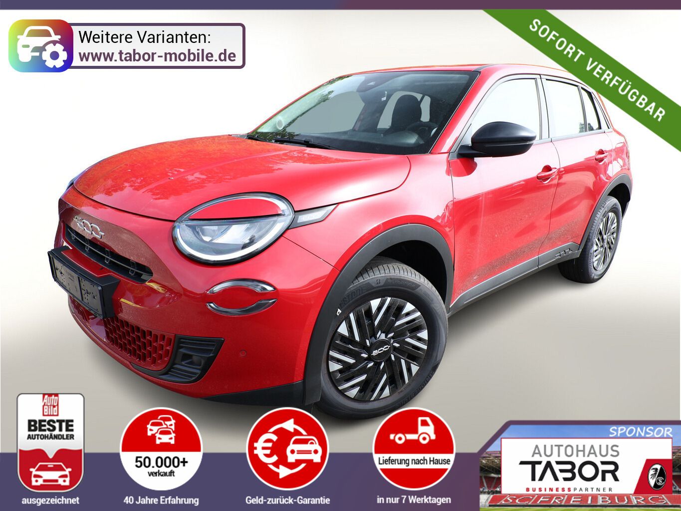 Fiat 600 Hybrid SHZ Keyl Nav Kam 2xPDC LED UVP-35%*