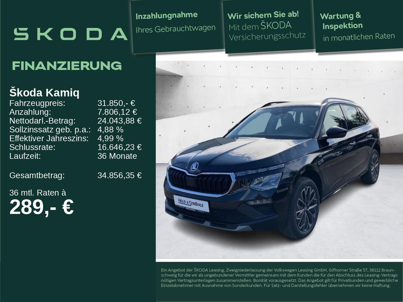 Skoda Kamiq Tour 1.0 TSI DSG LED NAV R-KAM KESSY PDC