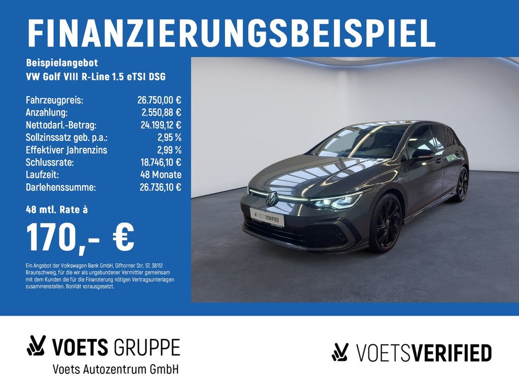 Golf VIII  R-Line 1.5 eTSI DSG AHK+RearView+LED