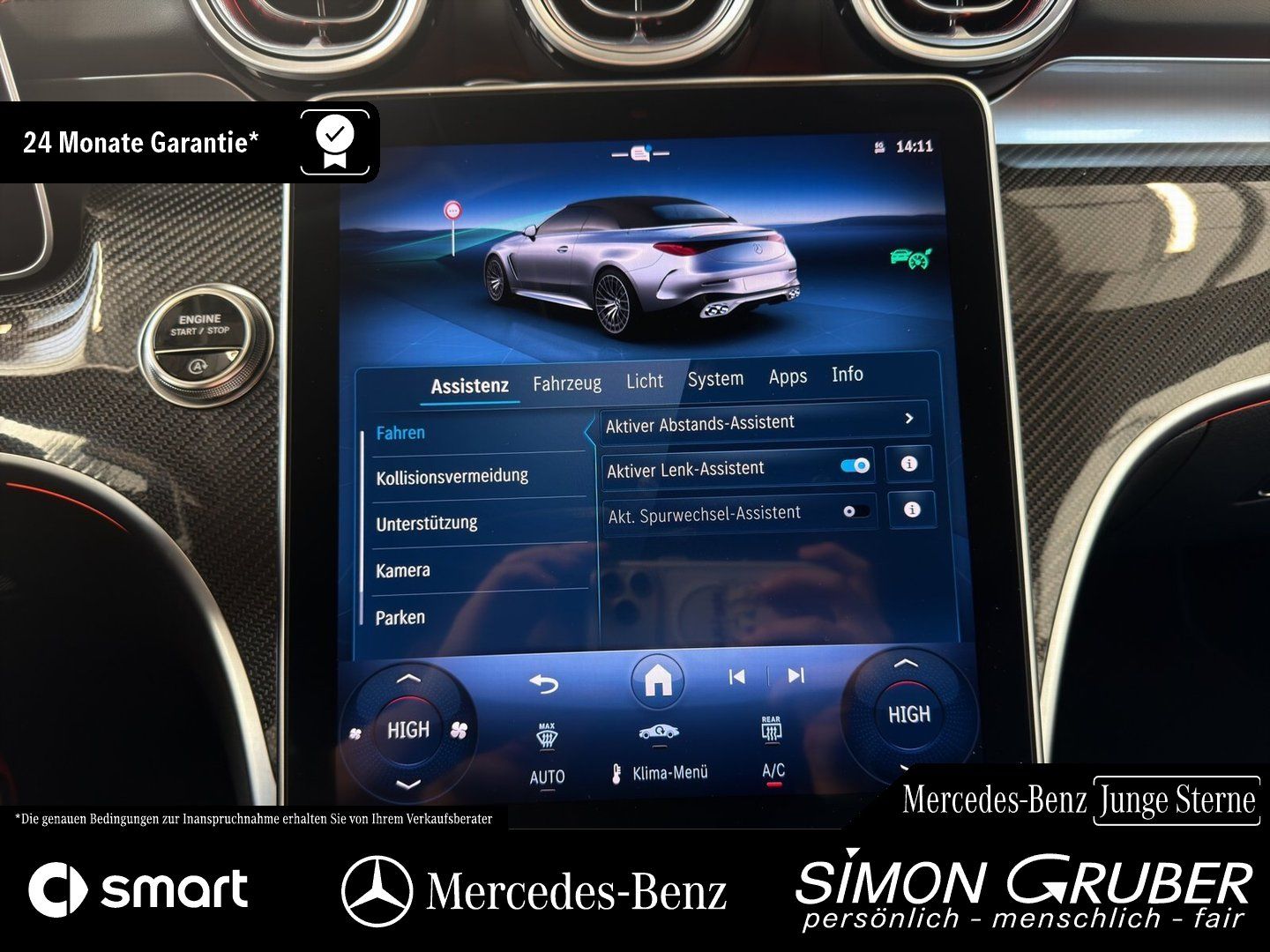 Fahrzeugabbildung Mercedes-Benz CLE 53 4M AMG Perfo Sitz Optik Standhz Night AHK