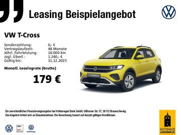 Volkswagen Leasingangebot: Volkswagen T-Cross 1.0 TSI 70 kW Life