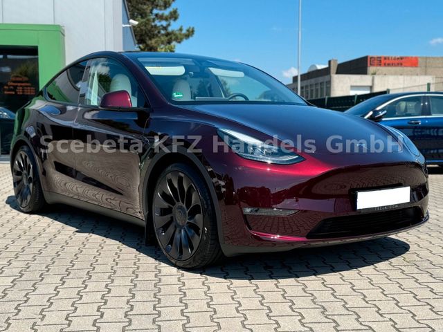 Tesla Model Y Performance  AWD /Midnight Cherry Red