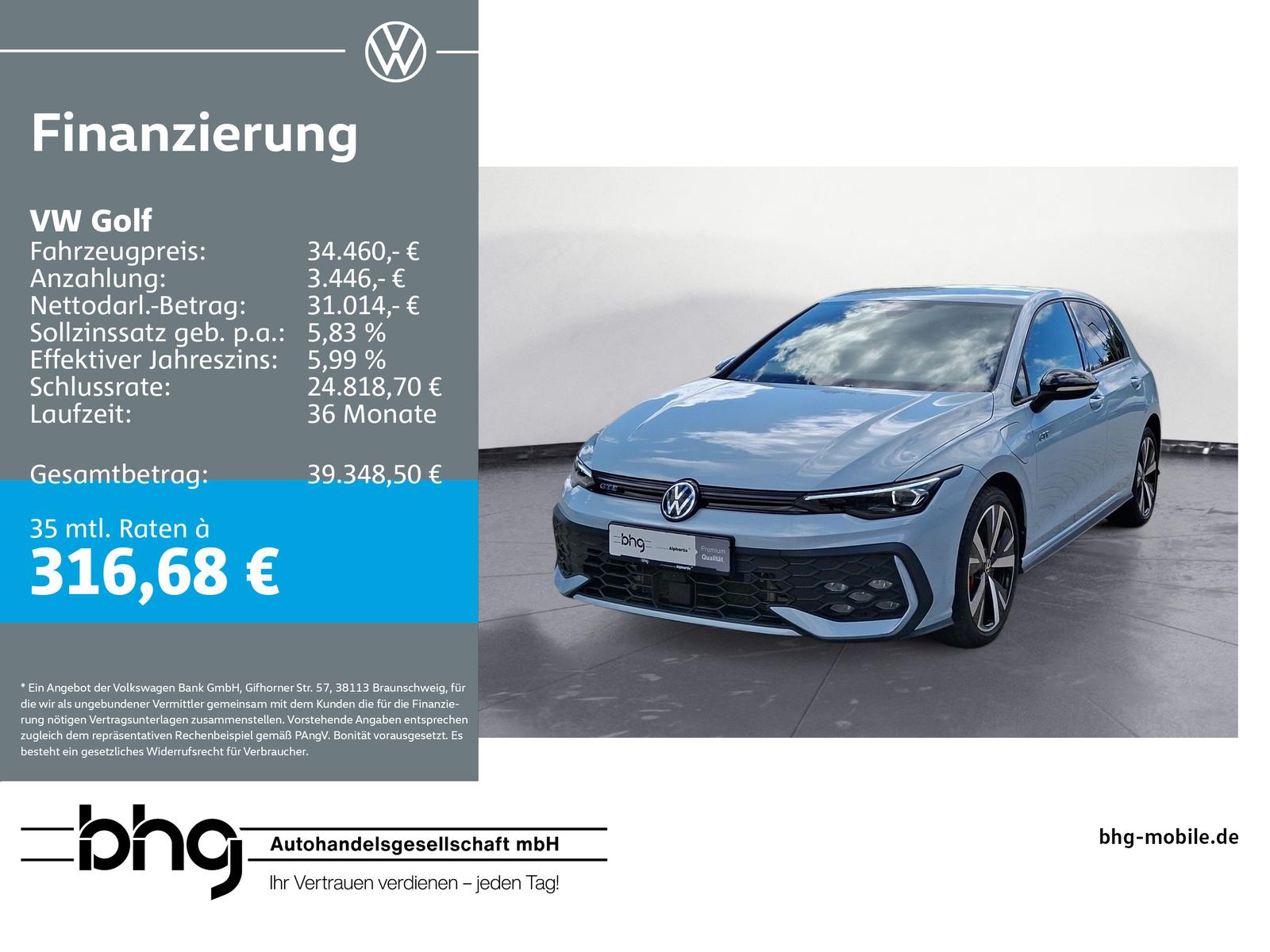 Volkswagen Golf 1.5 TSI DSG eHybrid GTE