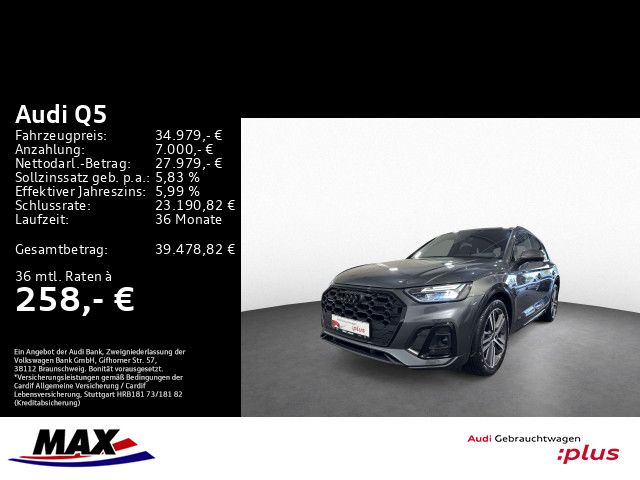 Audi Q5 50 TFSI e QUATT S LINE LUFT+LED+AHK+OPTIK+NAV imagem 2