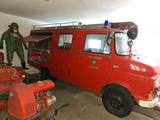 Opel Blitz Feuerwehr mit Pumpen und Leiter... - Opel: Blitz