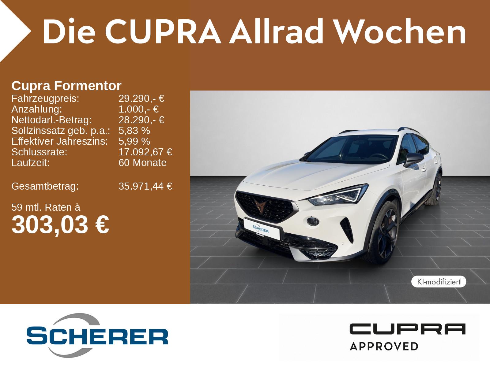 Cupra Formentor VZ 2.0 TSI 4Drive NAVI SHZ KAMERA ACC
