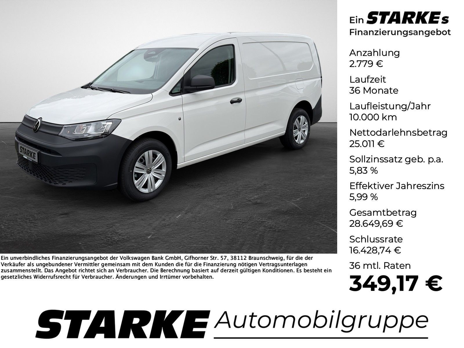 Volkswagen Caddy Maxi Cargo 2.0 TDI Kasten  AHK PDC Tempo K