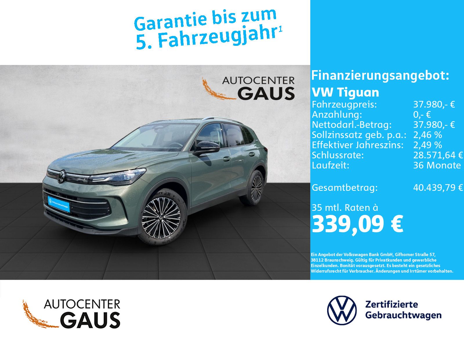 Tiguan Energy 2.0 TDI DSG AHK*Pano*ACC*CarPlay