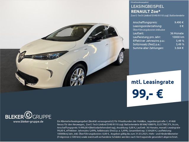 Renault ZOE Limited Z.E. 40 R110 Mietbatterie