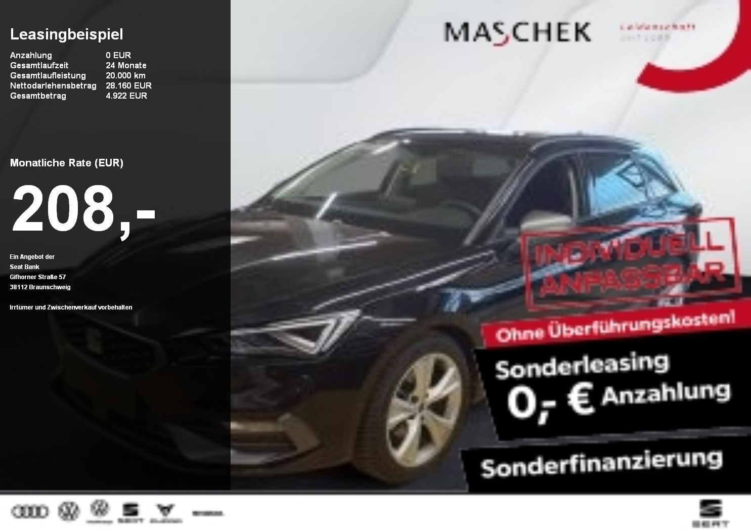 Seat Leon ST FR 1.5 eTSI DSG Matrix Navi ACC RearView