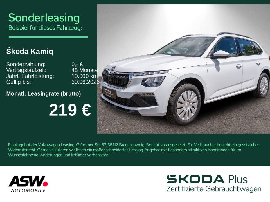 Kamiq Essence 1,0 TSI DSG Klima LED VC PDC SHZ