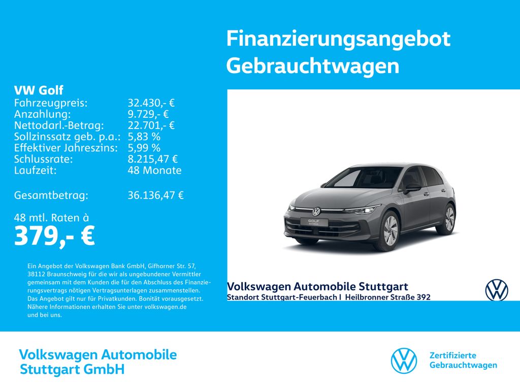 Golf 8 Energy 1.5 TSI Hybrid DSG Navi AHK