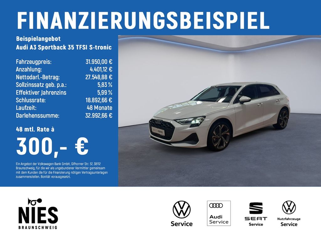 A3 Sportback 35 TFSI S-tronic LED+SHZ+KLIMA