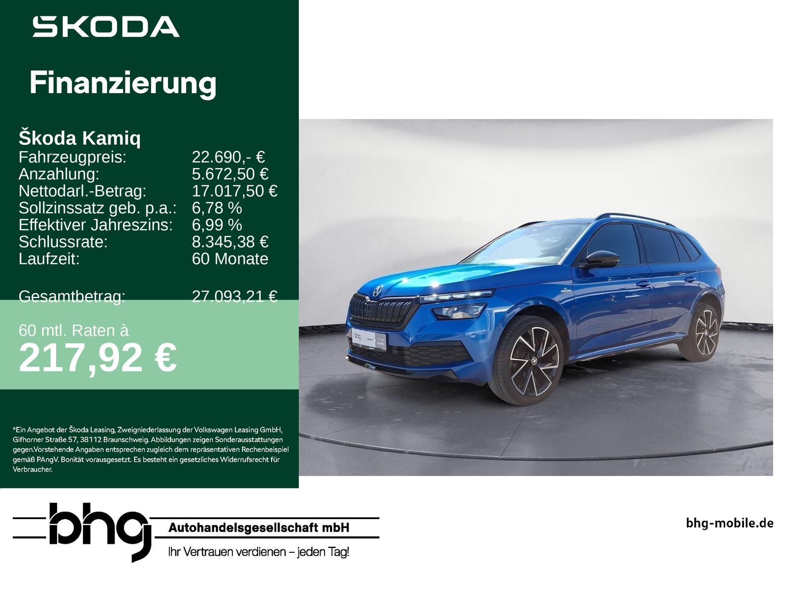 Skoda Kamiq 1.5 TSI DSG Monte Carlo