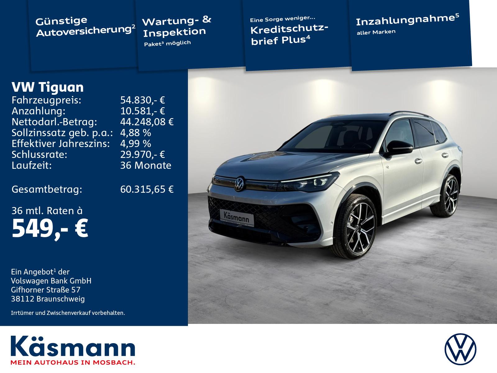 Volkswagen Tiguan R-Line 2.0TDI 4M AHK PANO 360 H&K MATRIX