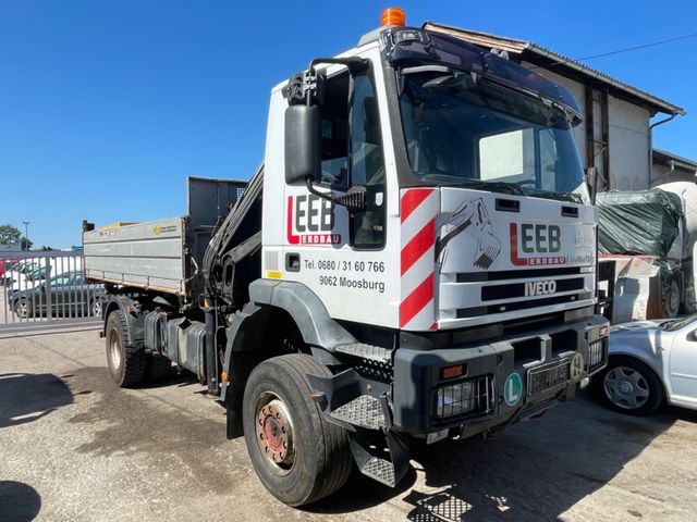 Iveco Euro Trakker 190 E 35 W 4x4 Kran Kipper Bj 2003