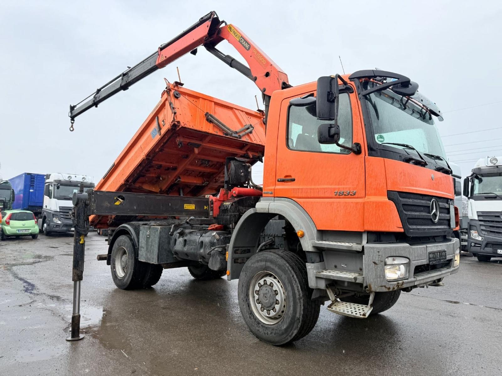 Mercedes-Benz Axor 1833/4X4/Kipper+Kran/PalfingerPK15500/Euro5