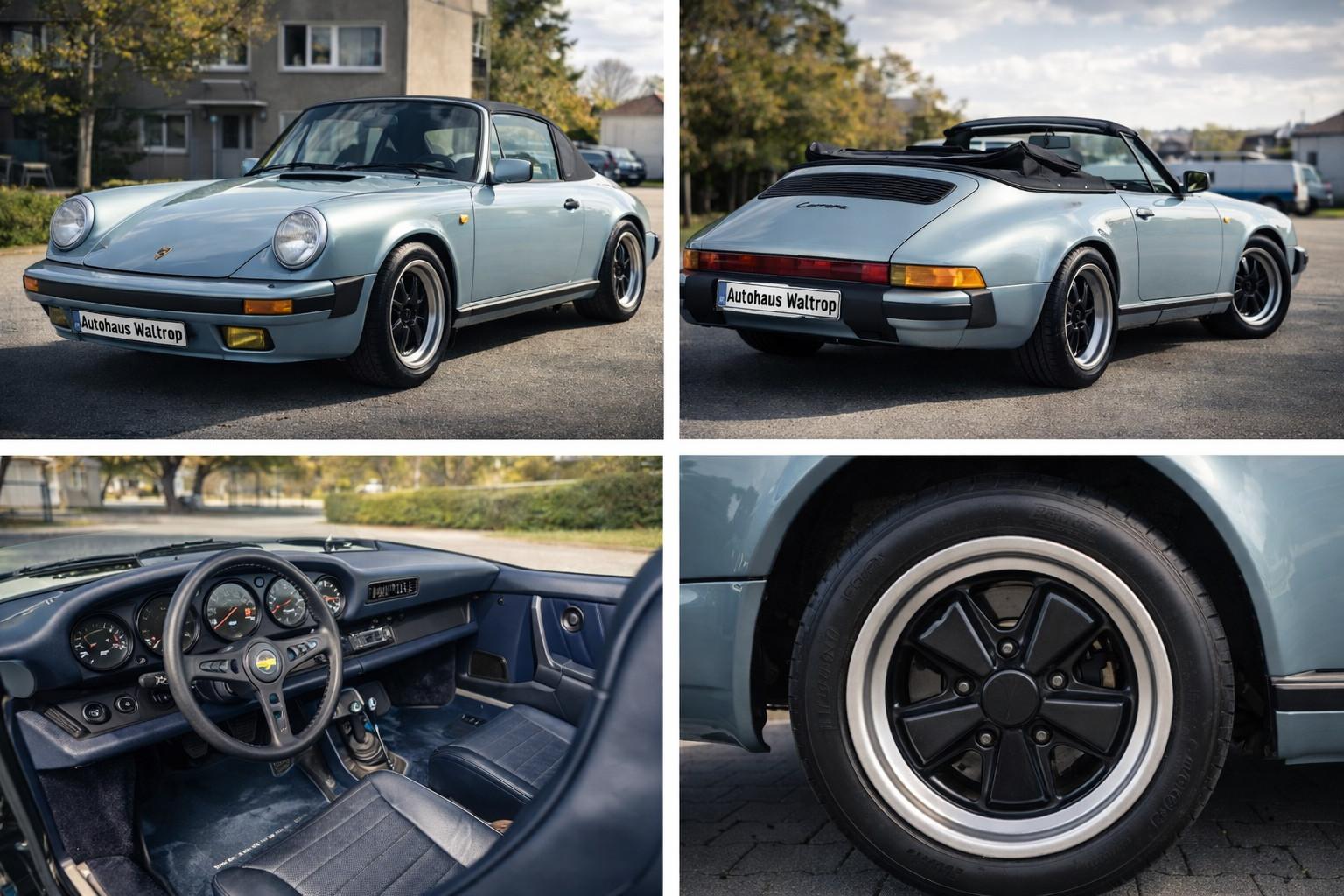 Porsche 911 Carrera 3,2 Cabriolet Deutsche Fahrzeug.