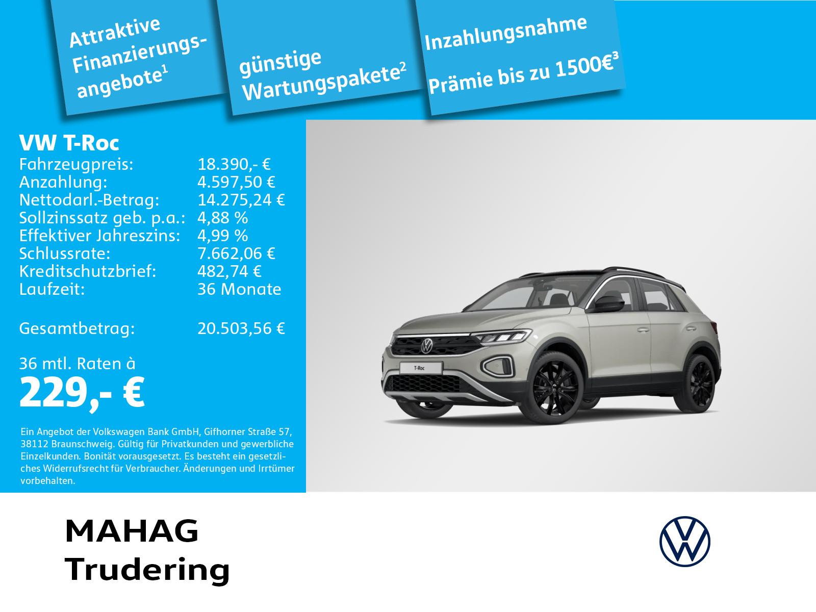 Volkswagen T-ROC Life 1.0 TSI LED ParkAssist DC App  6-Gang