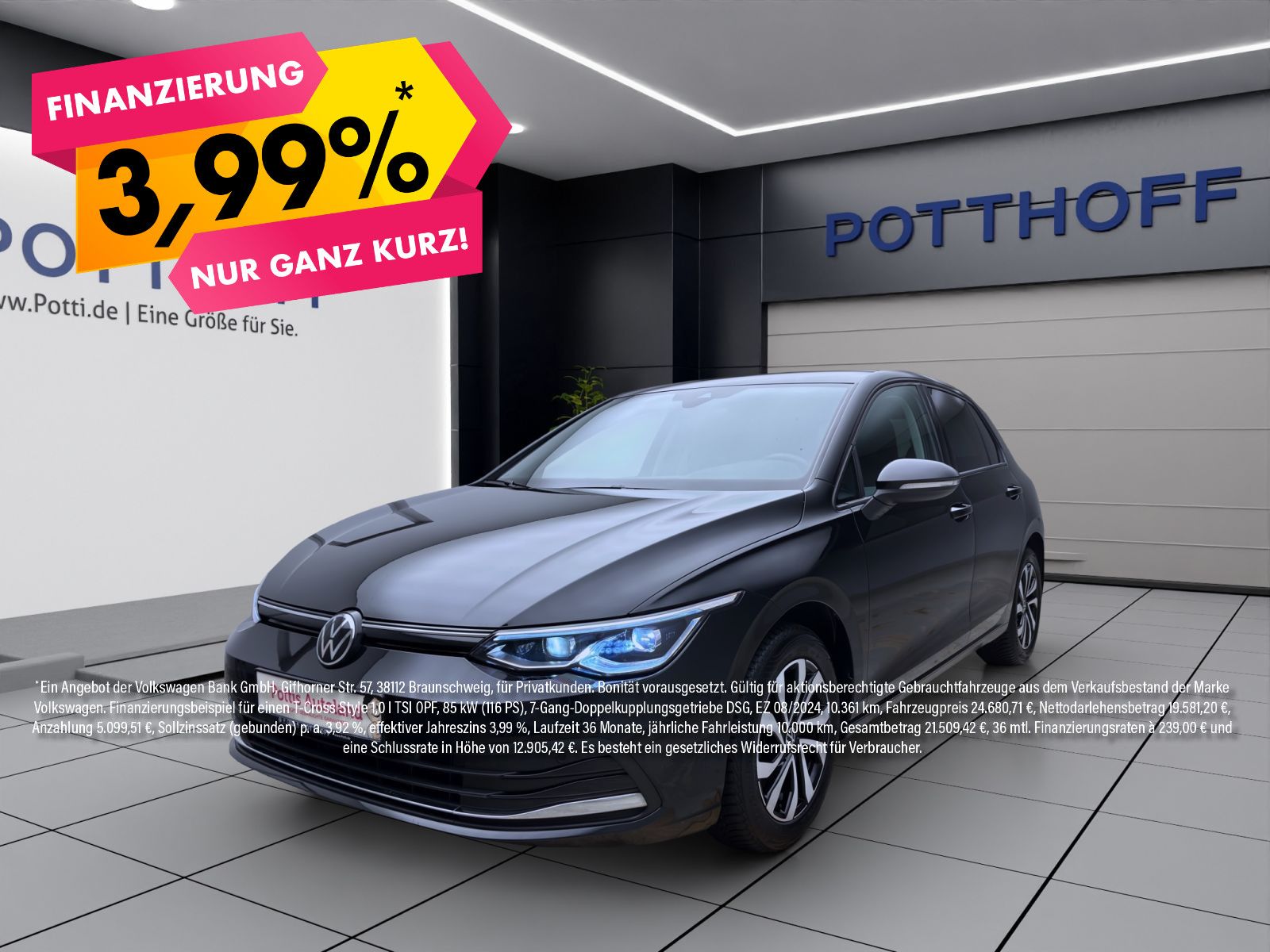 Volkswagen Golf 1.5 TSI ACTIVE ACC PDC STDHZG NAVI MATRIX