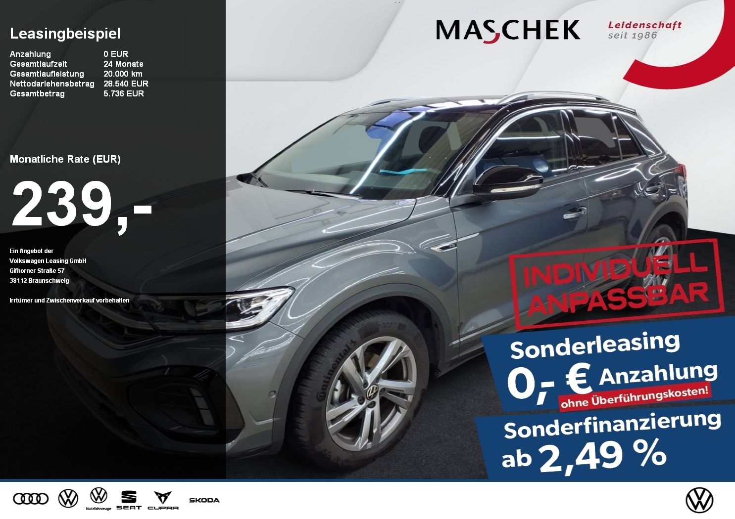 Volkswagen T-ROC R line 1.5 TSI DSG AHK Navi PDC Sitzh.