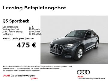 Audi Leasingangebot: Audi Q5 Sportback 50 TFSI e qu. Adv. S tronic *NAV+*